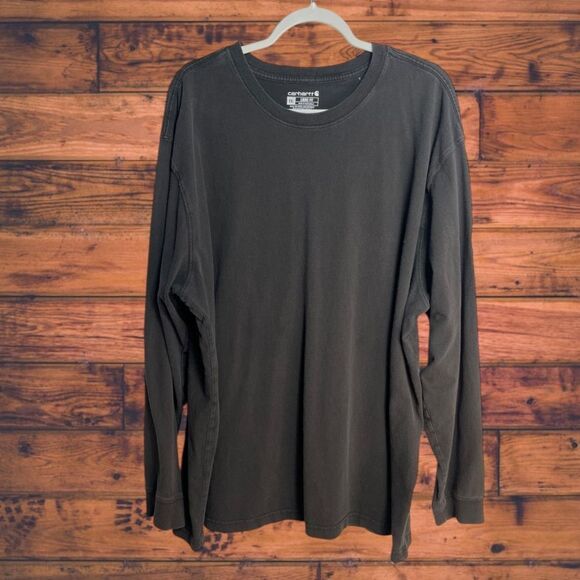 5 for $25🔥Carhartt Black Long Sleeve Loose Fit T-Shirt 2XL - Picture 1 of 7